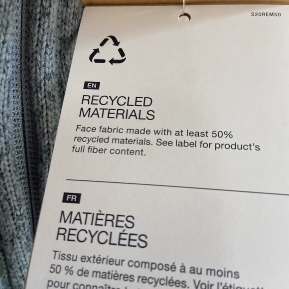 The North Face Women’s Fleece Jacket Small Gray Full Zip Recycled w/ Logo - Picture 5 of 9